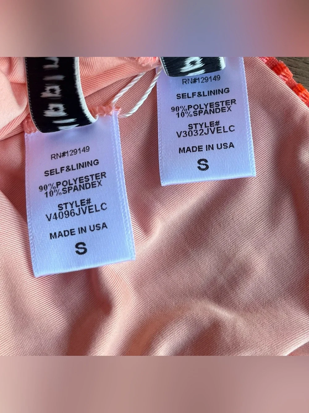 NWT Dippin' Daisy's Textured Velvet Tie-Dye Bikini Size Small Pink Orange Ombre